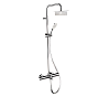 Remer Elegance Душевая стойка: термостат, верхний душ 25 см, лейка, штанга 161 см, цвет: cromo EQ34A8CPUFS25G