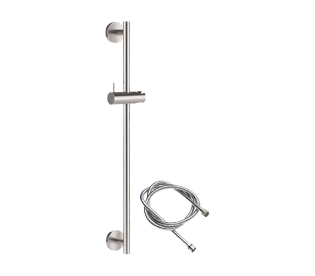 Remer X Style Inox Душевая штанга 66 см с шлангом 150 см, цвет: inox spazzolato SS317M332