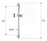 Remer Душевая штанга 71,5 см, цвет: cromo 311F