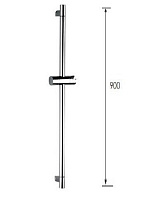 Remer Душевая штанга 90 см, цвет: cromo 319R