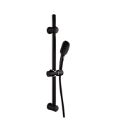 Remer Душевой гарнитур: ручной душ 3 вида струи, штанга 70 см, шланг 150 см, цвет: nero opaco 317ID8CPNO