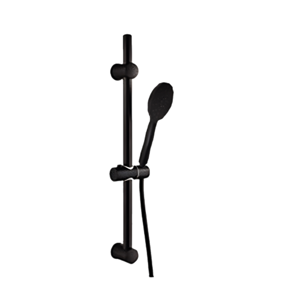 Remer Душевой гарнитур: ручной душ 3 вида струи, штанга 70 см, шланг 150 см, цвет: nero opaco 317ID8MPNO