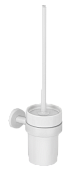 Remer Guest Ершик для унитаза подвесной, с керамической колбой, цвет: bianco opaco GS66BO