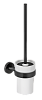 Remer Guest Ершик для унитаза подвесной, с керамической колбой, цвет: cromo nero spazzolato GS66CFP