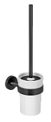 Remer Guest Ершик для унитаза подвесной, с керамической колбой, цвет: cromo nero spazzolato GS66CFP