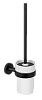 Remer Guest Ершик для унитаза подвесной, с керамической колбой, цвет: nero opaco GS66NO