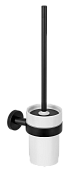Remer Guest Ершик для унитаза подвесной, с керамической колбой, цвет: nero opaco GS66NO