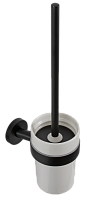 Remer Guest Ершик для унитаза подвесной, с керамической колбой, цвет: nero opaco GS66NO