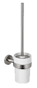 Remer Guest Ершик для унитаза подвесной, с керамической колбой, цвет: nichel spazzolato GS66NP