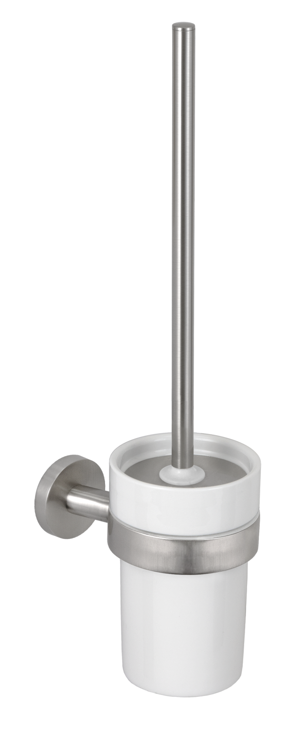 Remer Guest Ершик для унитаза подвесной, с керамической колбой, цвет: nichel spazzolato opaco GS66NPO
