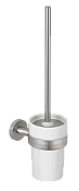 Remer Guest Ершик для унитаза подвесной, с керамической колбой, цвет: nichel spazzolato opaco GS66NPO