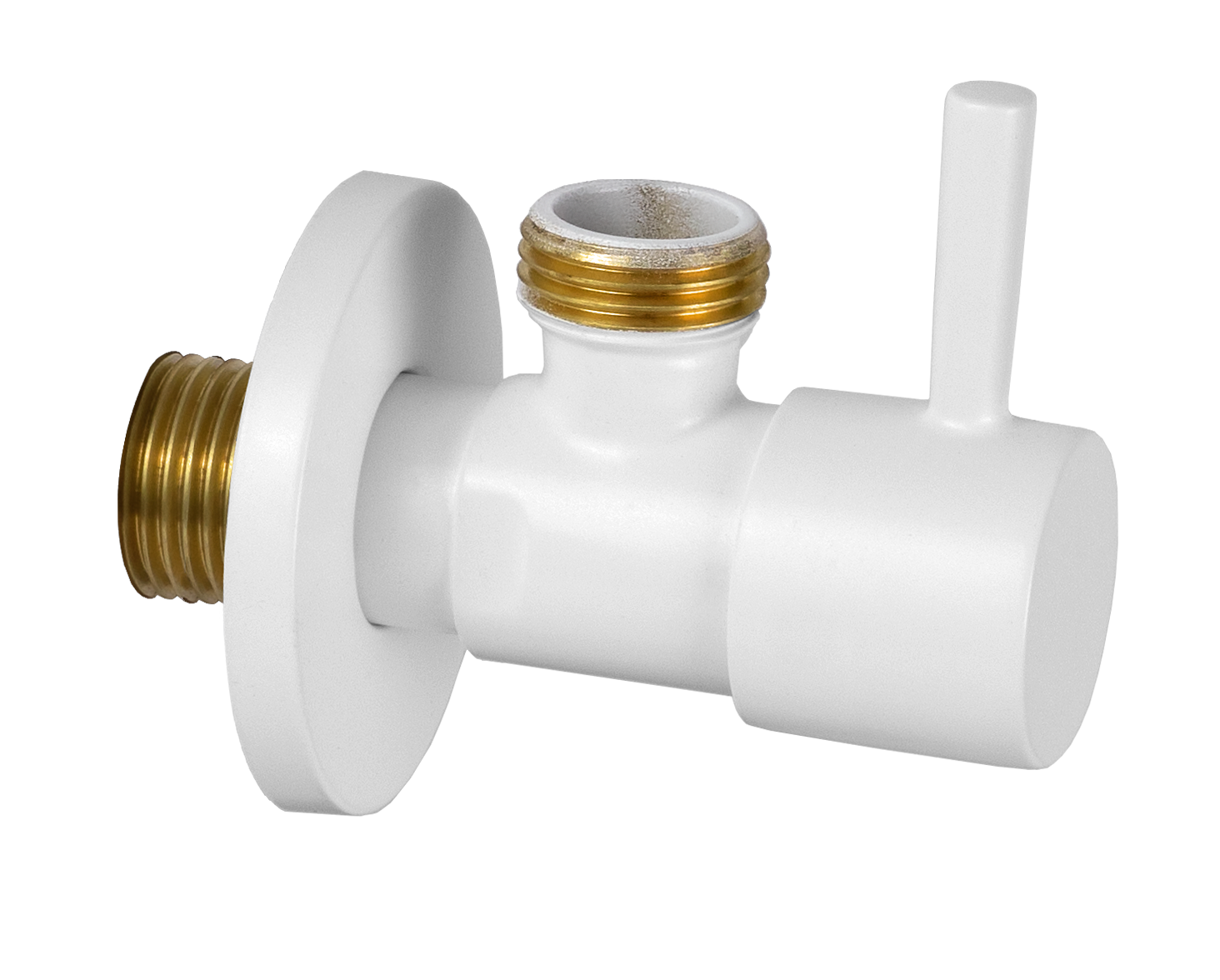 Remer Запорный вентиль 1/2*1/2, цвет: bianco opaco 128L1212BO