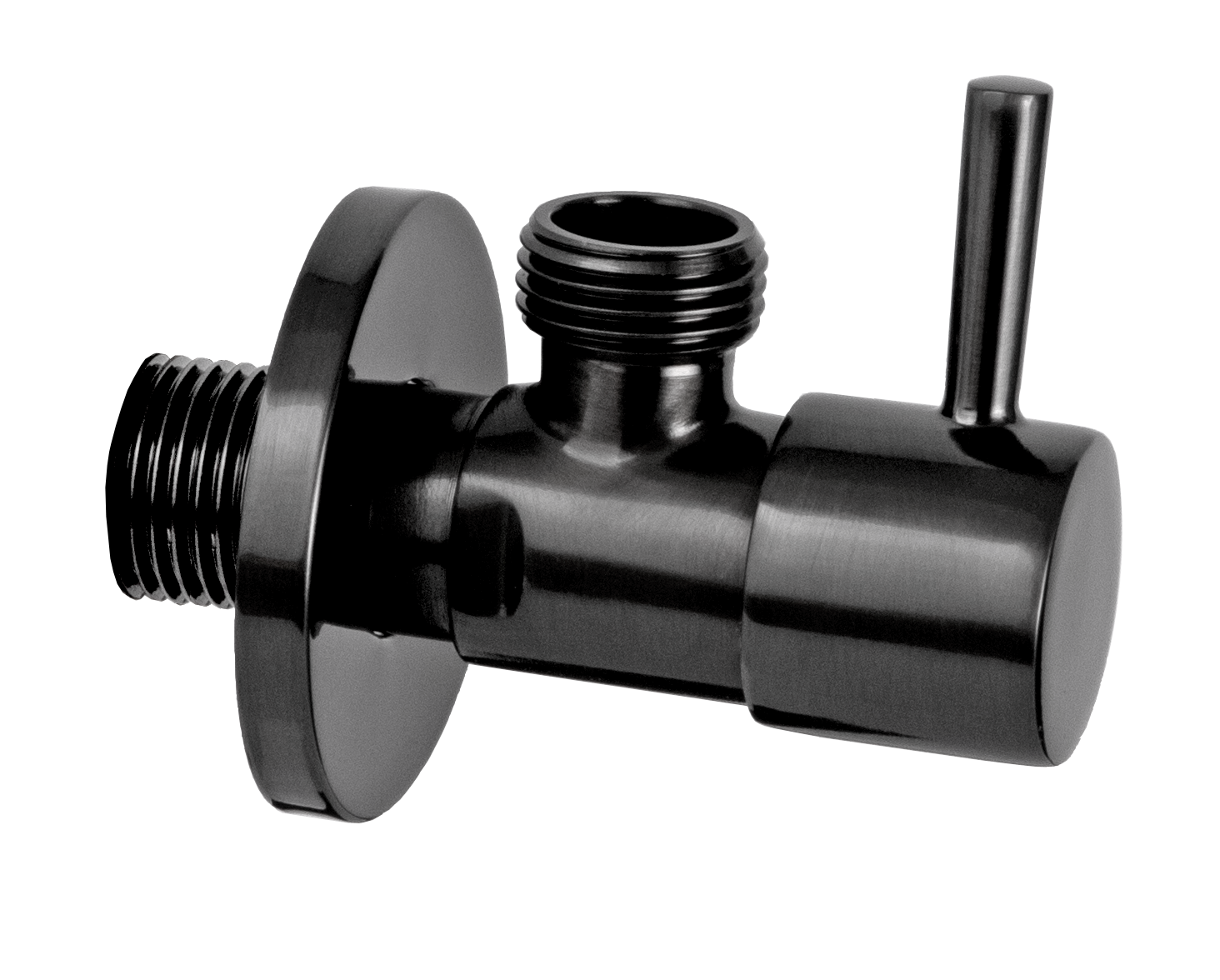 Remer Запорный вентиль 1/2*1/2, цвет: cromo nero spazzolato 128L1212CFP