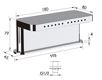 Remer Minimal Излив на борт ванны многоструйный, цвет: cromo 91NCF