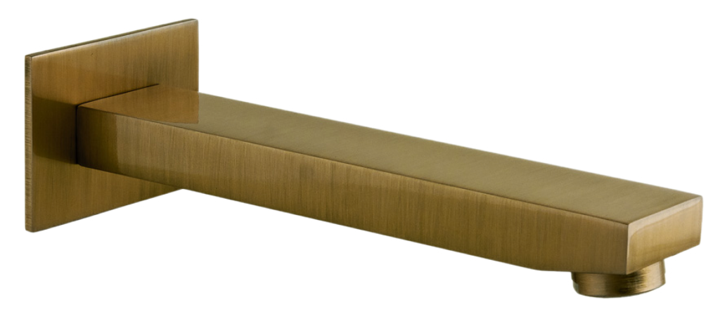 Remer Qubika Излив настенный 18 см, цвет: vecchio ottone 91QVO