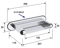 Remer Излив настенный каскадный 11,6 см, цвет: cromo 359NC
