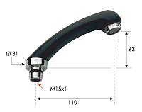 Remer Ручной душ для паримахерской, цвет: nera/cromo K66DONE