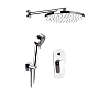 Remer Class Line Душевой комплект: смеситель, верхний душ 20 см, лейка 3 режима, шланг, цвет: cromo L09S02