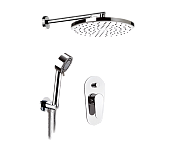 Remer Class Line Душевой комплект: смеситель, верхний душ 20 см, лейка 3 режима, шланг, цвет: cromo L09S02