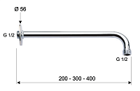 Remer Кронштейн настенный 40 см, цвет: nero opaco 34340NO