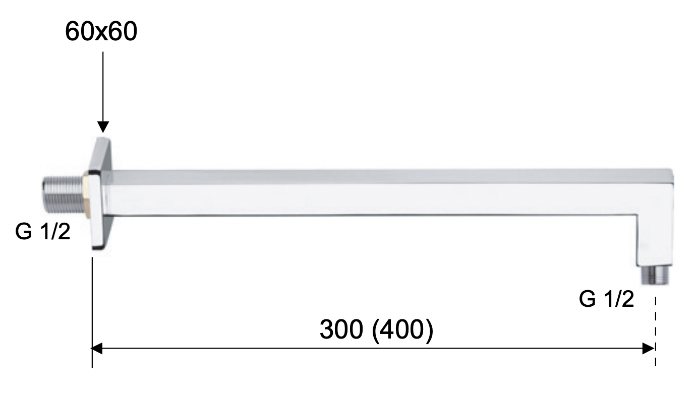 Remer Кронштейн настенный 40 см, цвет: oro lucido 348S40DO