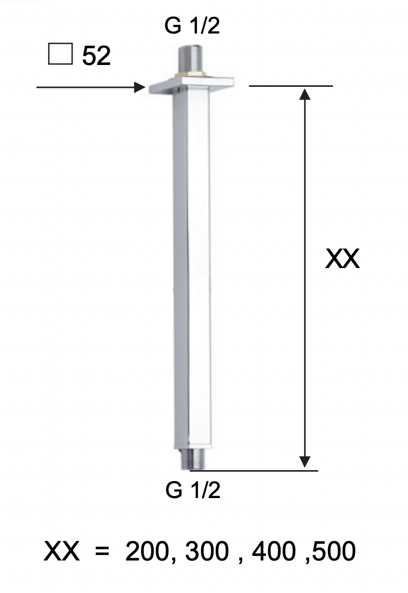 Remer Кронштейн потолочный 30 см, цвет: nichel spazzolato opaco 347S30NPO
