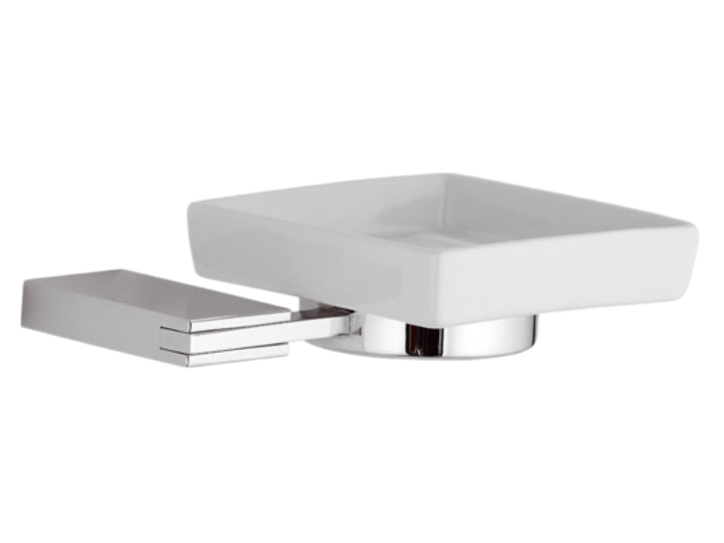 Remer Flat Мыльница с керамической чашей, подвесная, цвет: cromo FT10CR