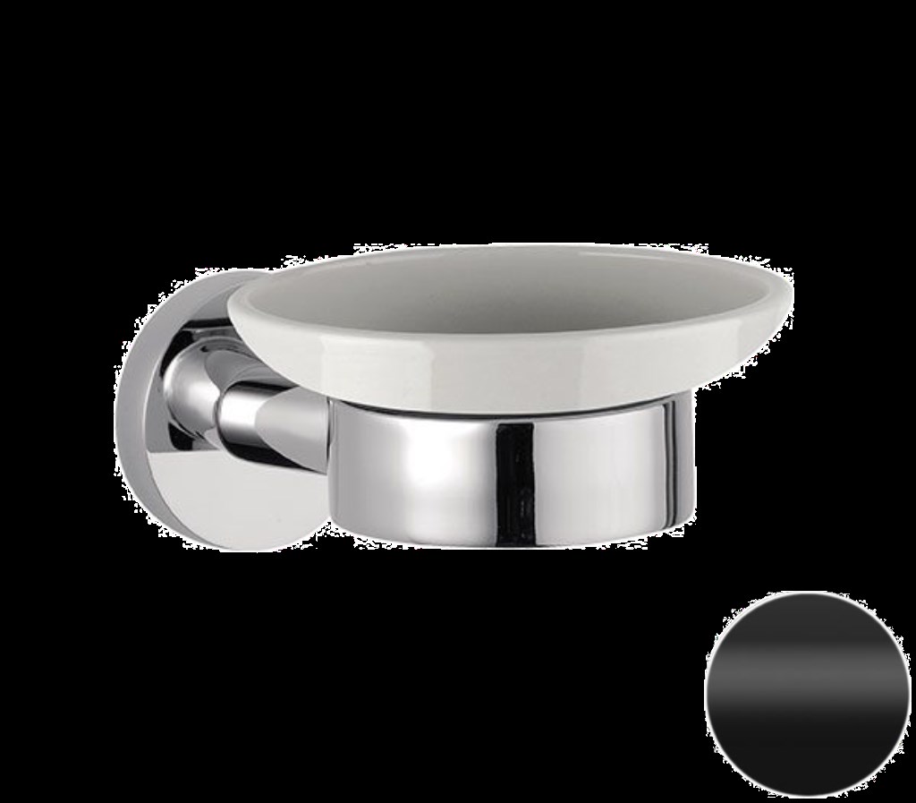 Remer Guest Мыльница с керамической чашей, подвесная, цвет: nero opaco GS10NO