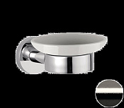 Remer Guest Мыльница с керамической чашей, подвесная, цвет: nichel spazzolato GS10NP