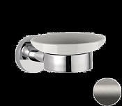 Remer Guest Мыльница с керамической чашей, подвесная, цвет: nichel spazzolato opaco GS10NPO