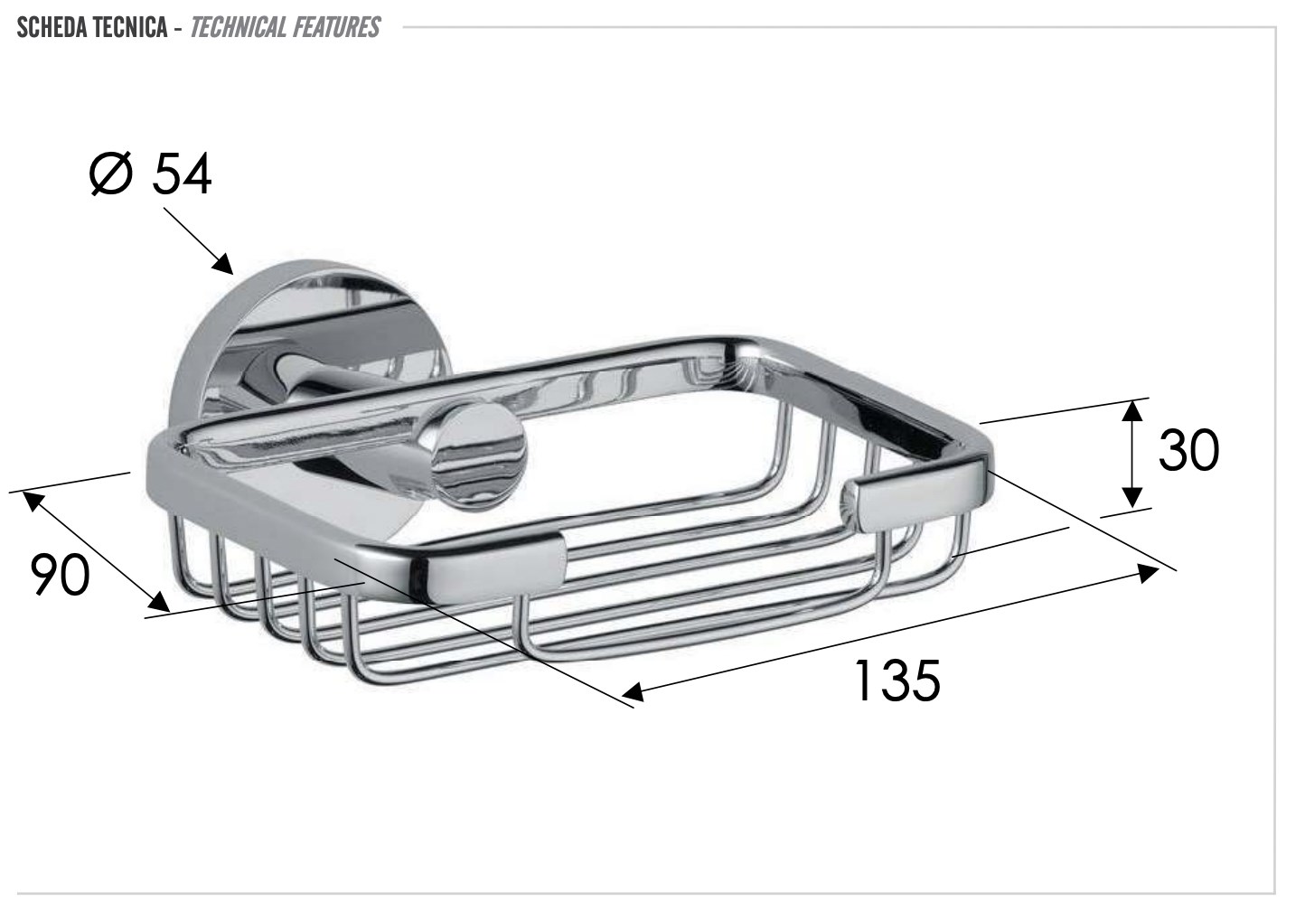 Remer Guest Мыльница, подвесная, цвет: oro lucido GS11DO