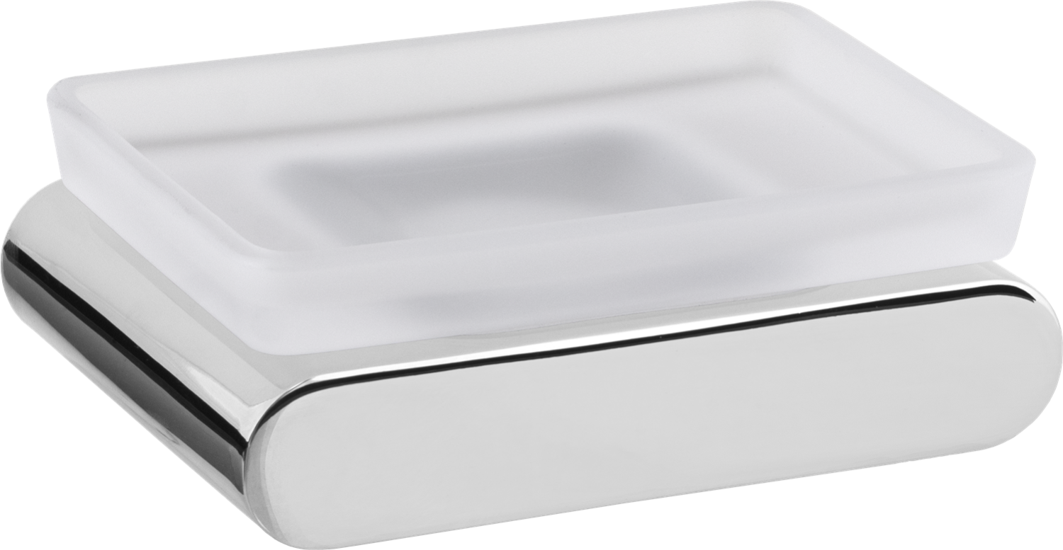 Remer Lounge Мыльница с чашей из матового стекла, подвесная, цвет: cromo LN10CR