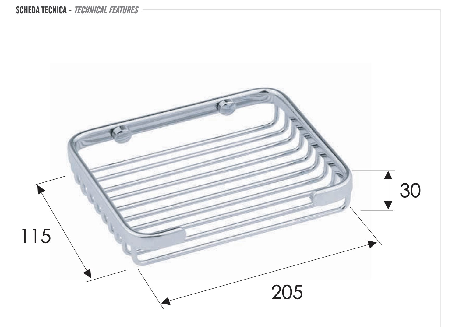 Remer Мыльница-решетка, подвесная, цвет: cromo RB212CR
