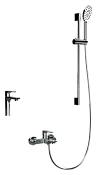 Remer Energy Душевой комплект: 2 смесителя, лейка 4 режима, штанга 68 см, шланг 150 см, цвет: cromo EY0512315LMPI