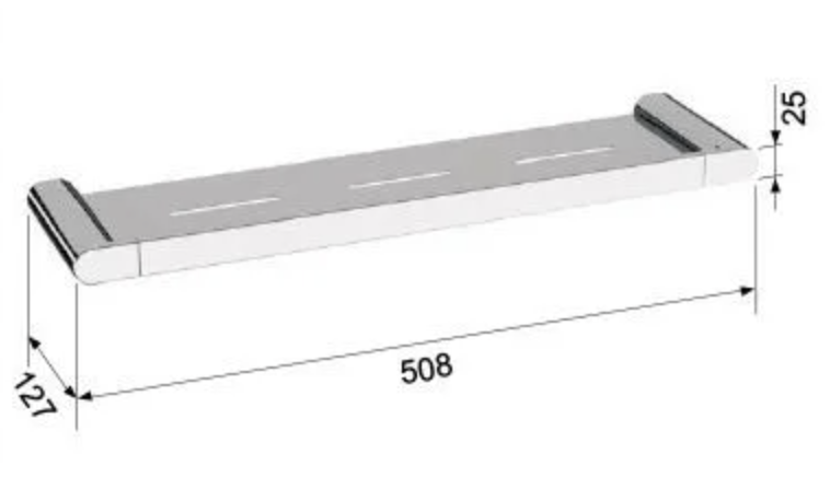 Remer Lounge Полка для ванной комнаты 50,8 см, цвет: oro lucido LN20DO