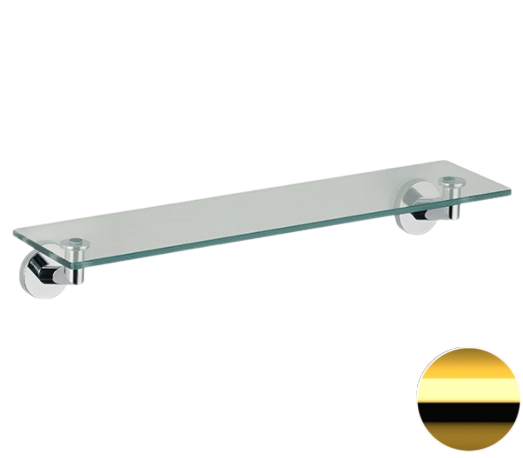Remer Guest Полка стеклянная 53 см, цвет: oro lucido GS20DO