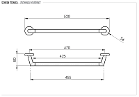 Remer Guest Полотенцедержатель 52 см, подвесной, латунь, цвет: nichel spazzolato GS40NP