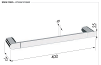 Remer Lounge Полотенцедержатель 40 см, подвесной, латунь, цвет: vecchio ottone LN40VO