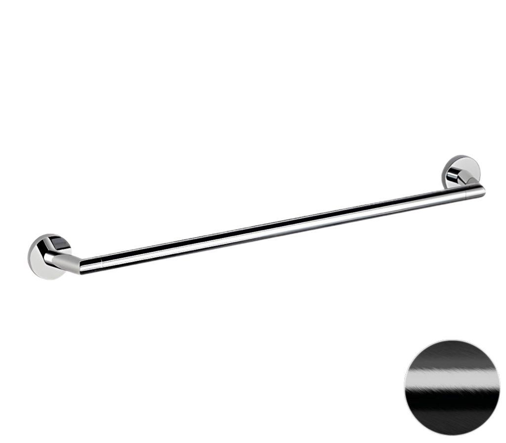 Remer Guest Полотенцедержатель 65 см, подвесной, латунь, цвет: cromo nero spazzolato GS30CFP