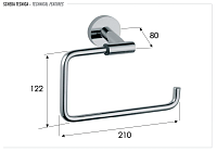 Remer Guest Полотенцедержатель подвесной кольцевой, латунь, цвет: nero opaco GS44NO