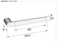 Remer Lounge Полотенцедержатель 23,65 см, подвесной, латунь, цвет: nichel spazzolato LN44NP