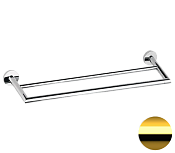 Remer Guest Полотенцедержатель двойной 64 см, подвесной, латунь, цвет: oro lucido GS33DO