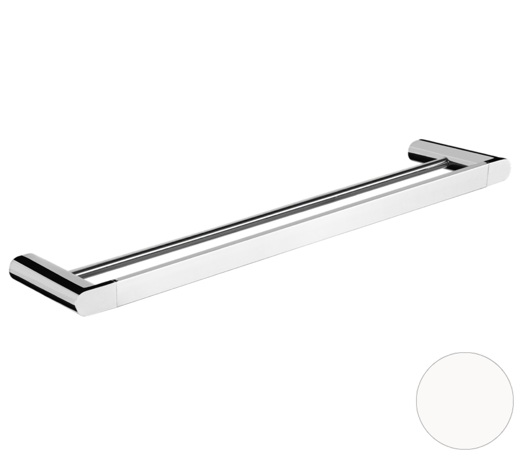 Remer Lounge Полотенцедержатель двойной 60 см, подвесной, латунь, цвет: bianco opaco LN33BO