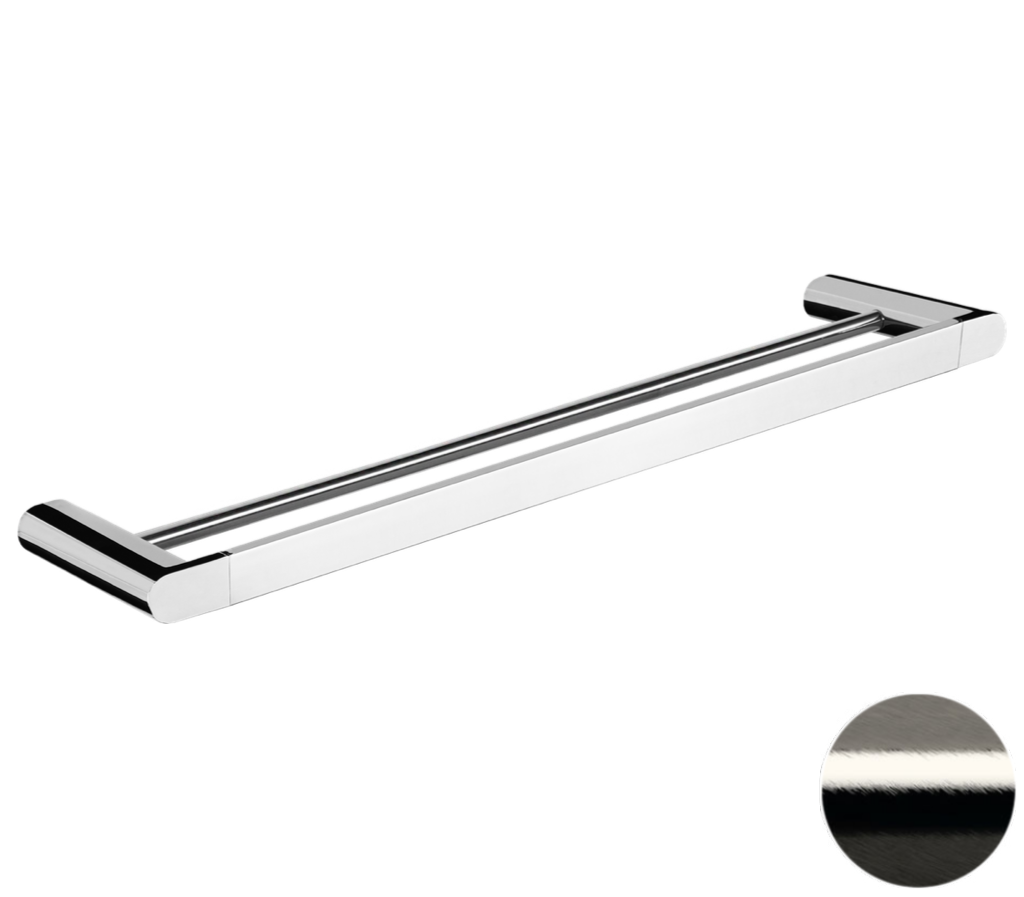 Remer Lounge Полотенцедержатель двойной 60 см, подвесной, латунь, цвет: nichel spazzolato LN33NP