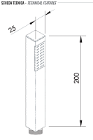 Remer Ручной душ-"палочка", 1 вид струи, цвет: oro lucido 317SSDOx