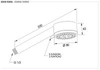 Remer Ручной душ, 3 вида струи, цвет: cromo 319MOx