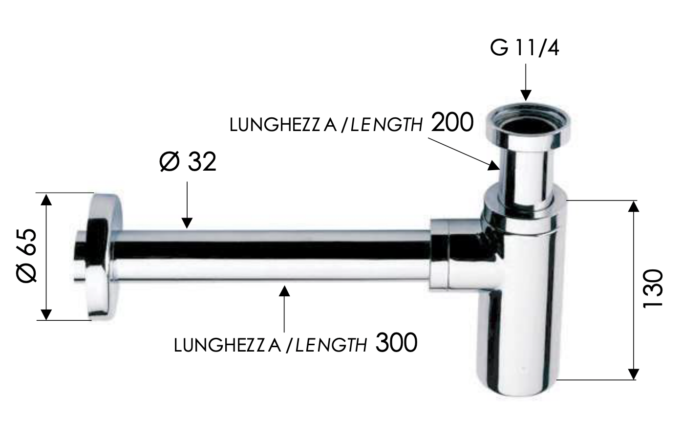 Remer X Style Inox Сифон для раковины, цвет: nichel spazzolato 958LNP