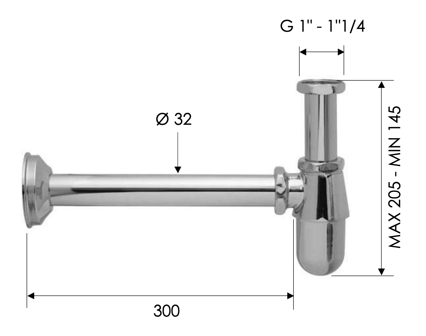 Remer Сифон для раковины, цвет: cromo 970114