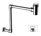 Remer Сифон для раковины с донным клапаном, цвет: cromo 984