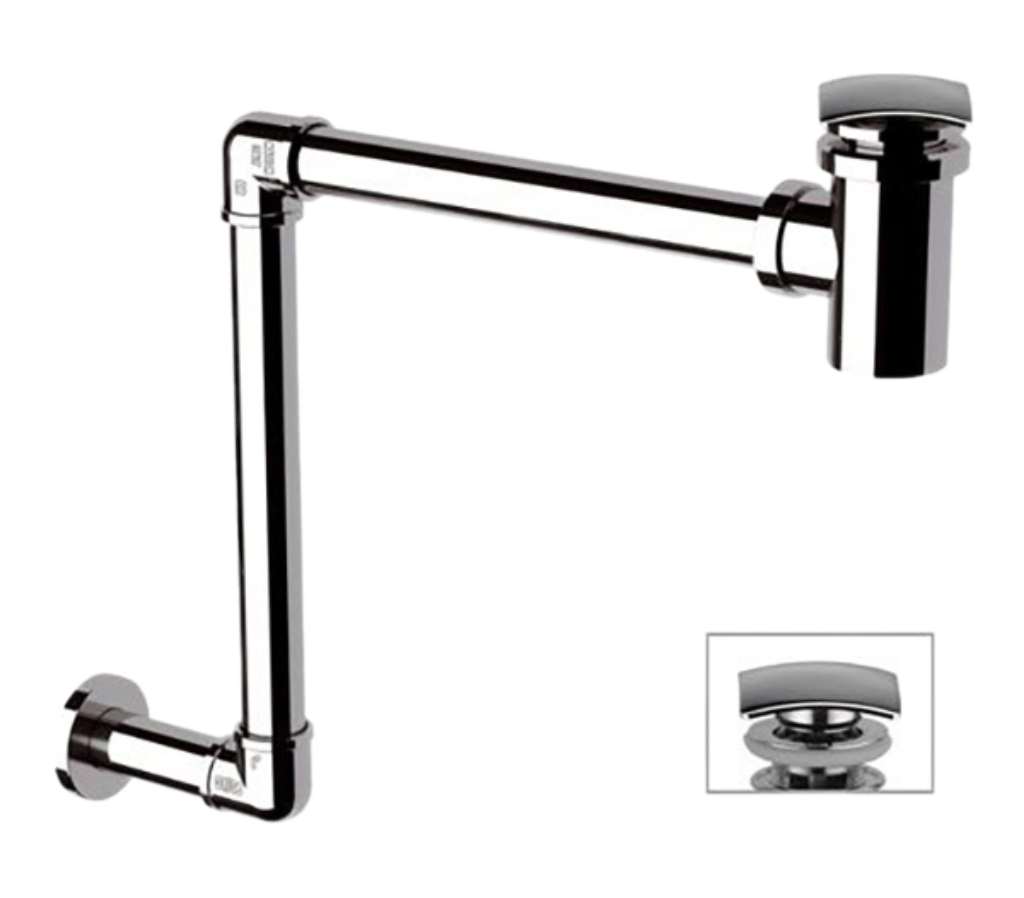 Remer Сифон для раковины с донным клапаном, цвет: cromo 985S